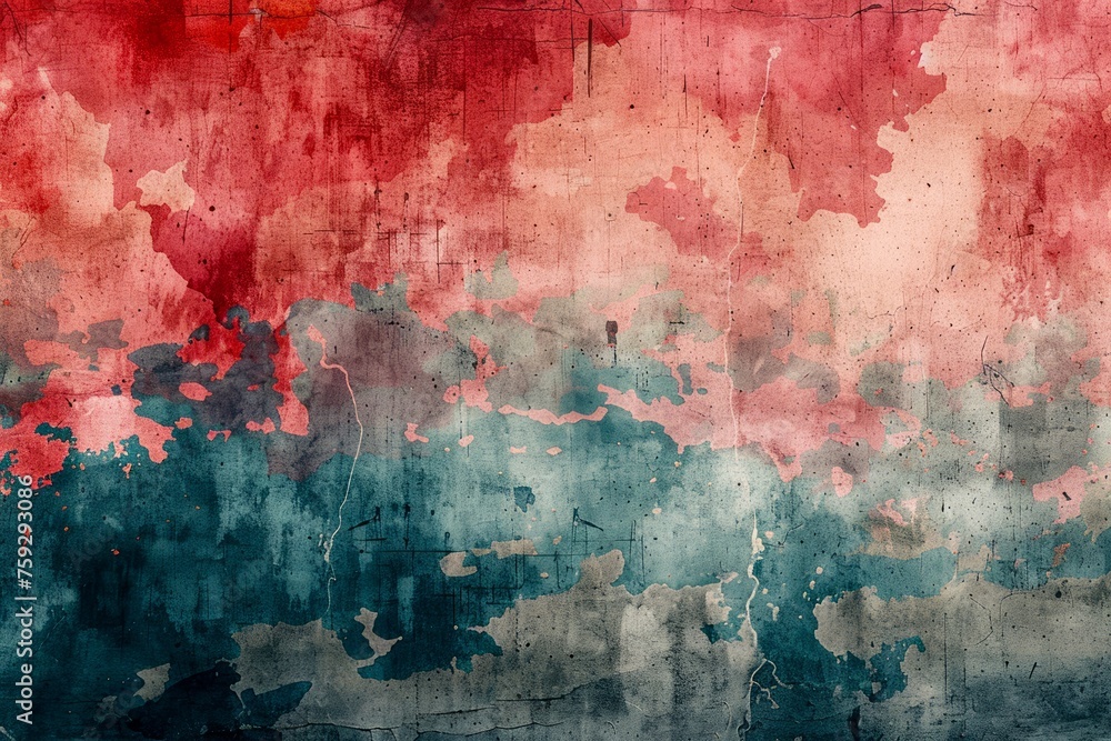 Obraz premium Abstract Red and Blue Watercolor Background for Artistic Design and Creative Projects