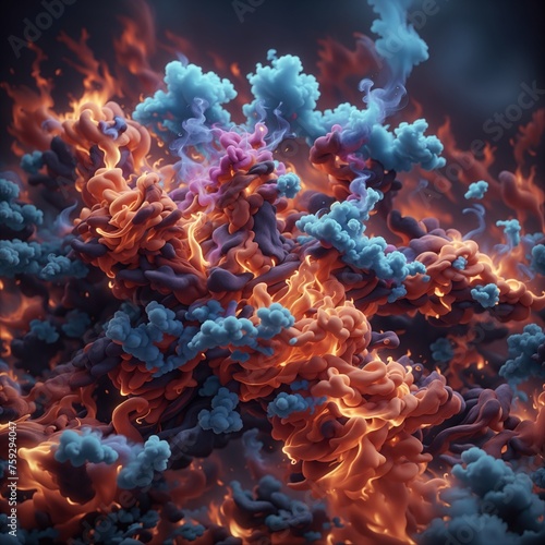 Background smoke colorful 3d © Abdmuid