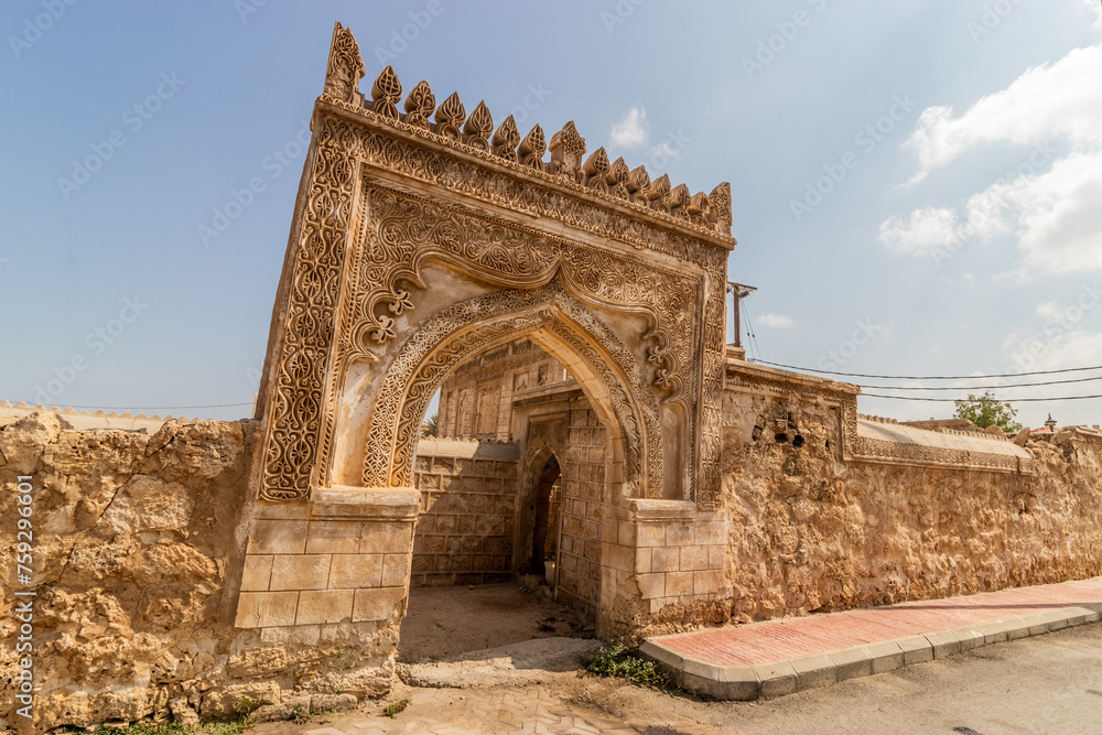 Gateway of ancient Rifai house in Farasan town on Farasan island, Saudi Arabia