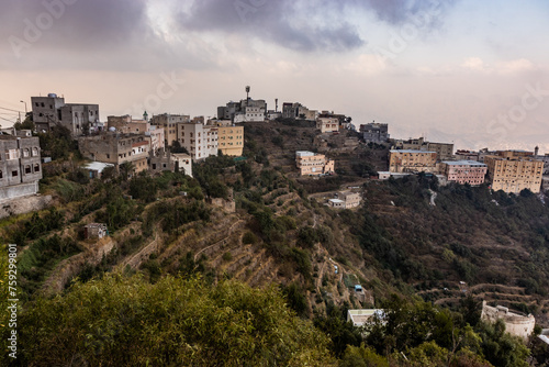 View of ridgetop Fayfa town  Saudi Arabia