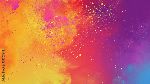 Holi creative banner promotion template background. Indian festival of colours . Generative Ai