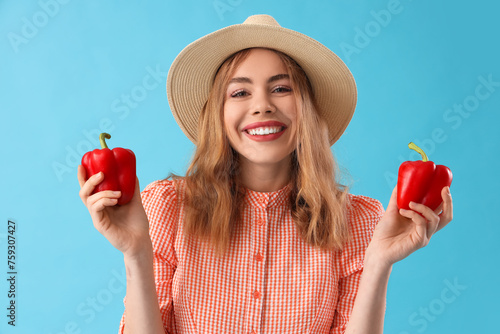 Young female farmer with fr...
