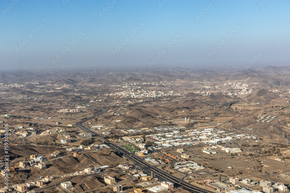 Aerial view of Dhahran al Janub, Saudi Arabia