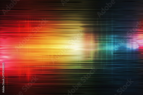 horizontal abstract rainbow lights background Generative AI
