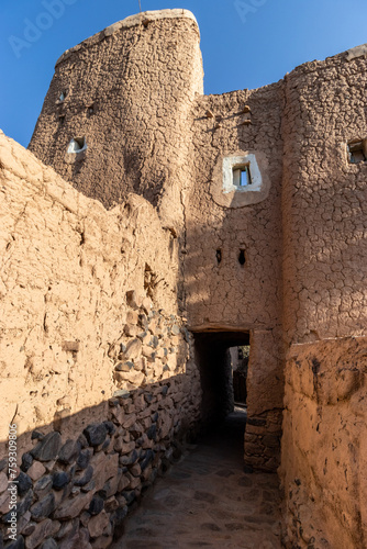 Traditional mud-brick houses in Dhahran al Janub  Saudi Arabia