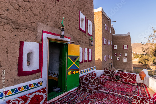 Traditional adobe houses in Dhahran al Janub, Saudi Arabia