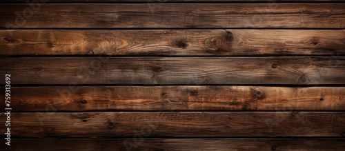 Wooden textured background with empty dark planks crafted from natural material