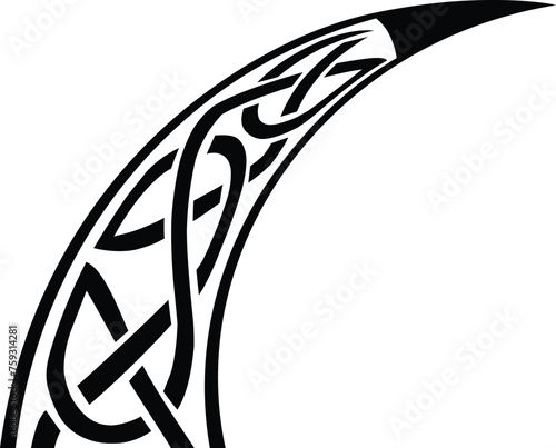 Celtic Knot Pattern Curved Horn Shape
