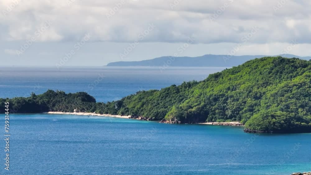 White sand beach in Tropical Island. Blue sky and clouds. Philippines. White sand beach in Tropical Island. Blue sky and clouds. Philippines.