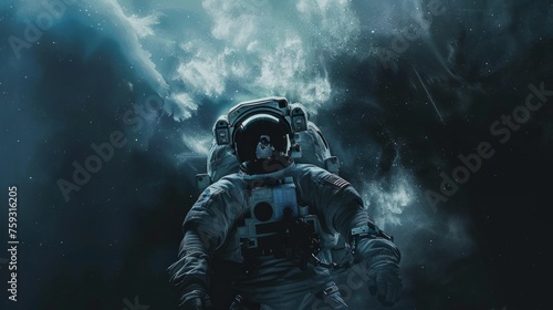 astronaut floating in space generative ai