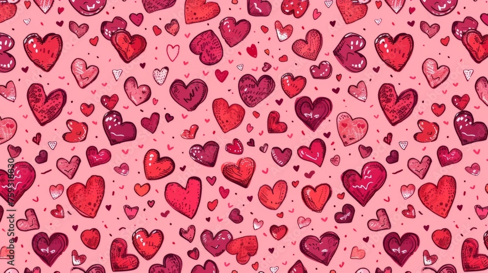 illustration of hearts generative ai illustration of hearts generative ai