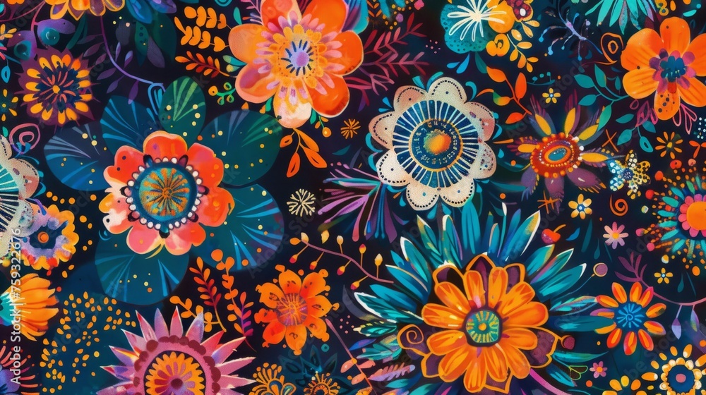 Fototapeta premium illustration of a bohemian style generative ai