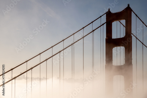Golden Gate Bridge on a foggy day