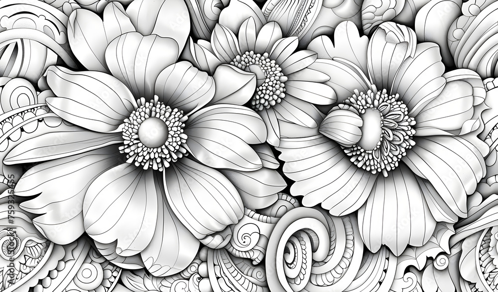 intricate zentangle flower seamless patterns intricate zentangle flower seamless patterns