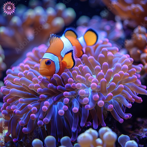 Clownfish Weaving Through a Colorful Coral Garden