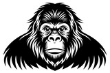 orangutan vector illustration