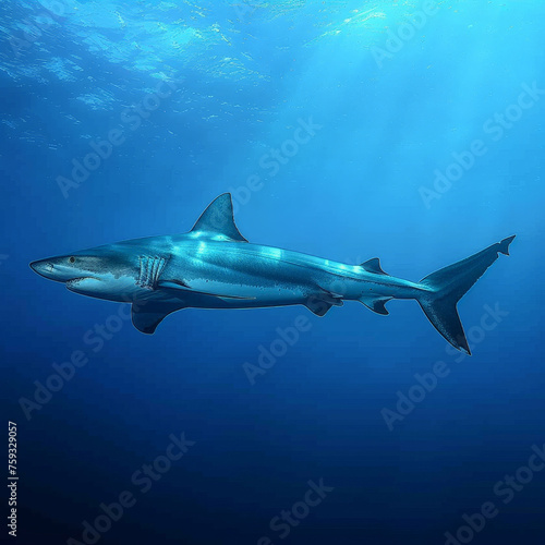 Hammerhead Shark Patrols the Offshore Bank