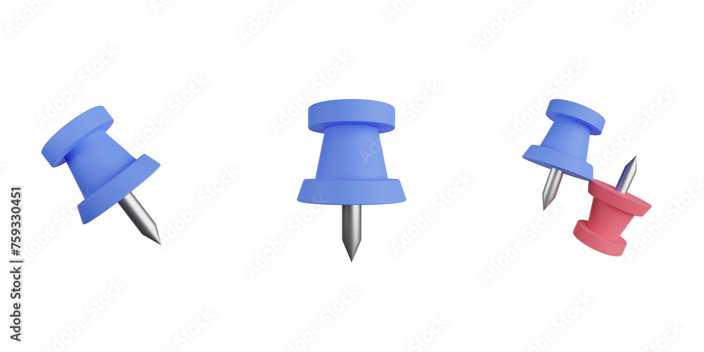 3d push pin, 3d render icon illustration, transparent background, education and school 3d push pin, 3d render icon illustration, transparent background, education and school