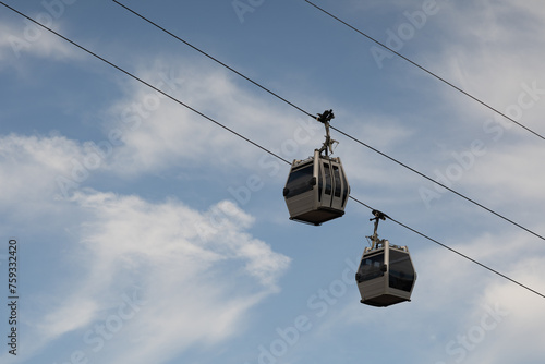 Cable Cars on a Cloudy Day