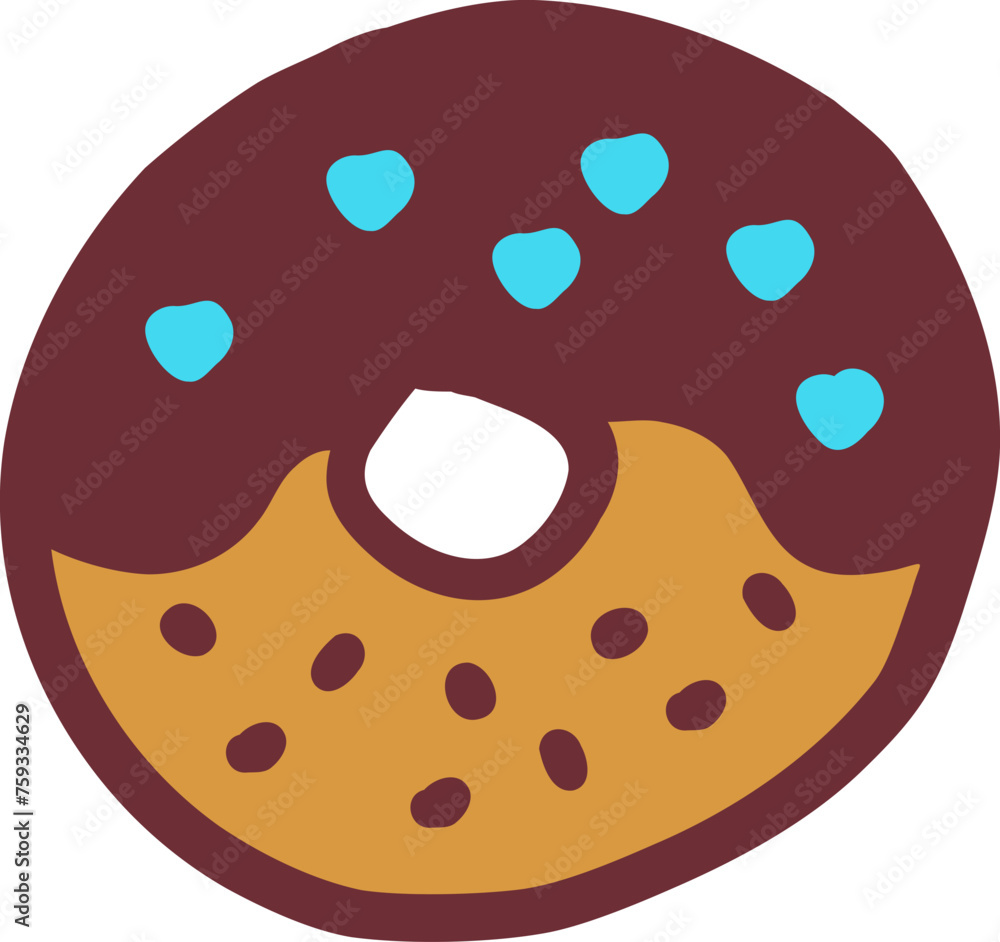 Fototapeta premium 손으로 그린 도넛 일러스트