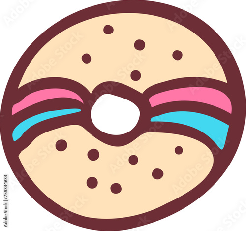 손으로 그린 도넛 일러스트