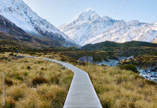 Mountain path New Zealand photo