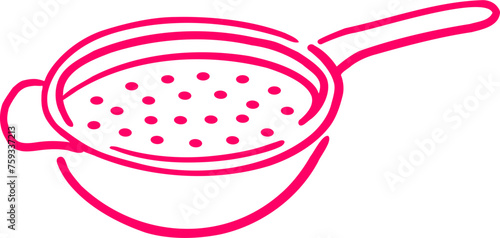 손으로 그린 음식 요리 주방 도구 일러스트