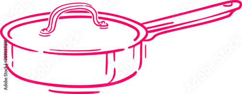 손으로 그린 음식 요리 주방 도구 일러스트