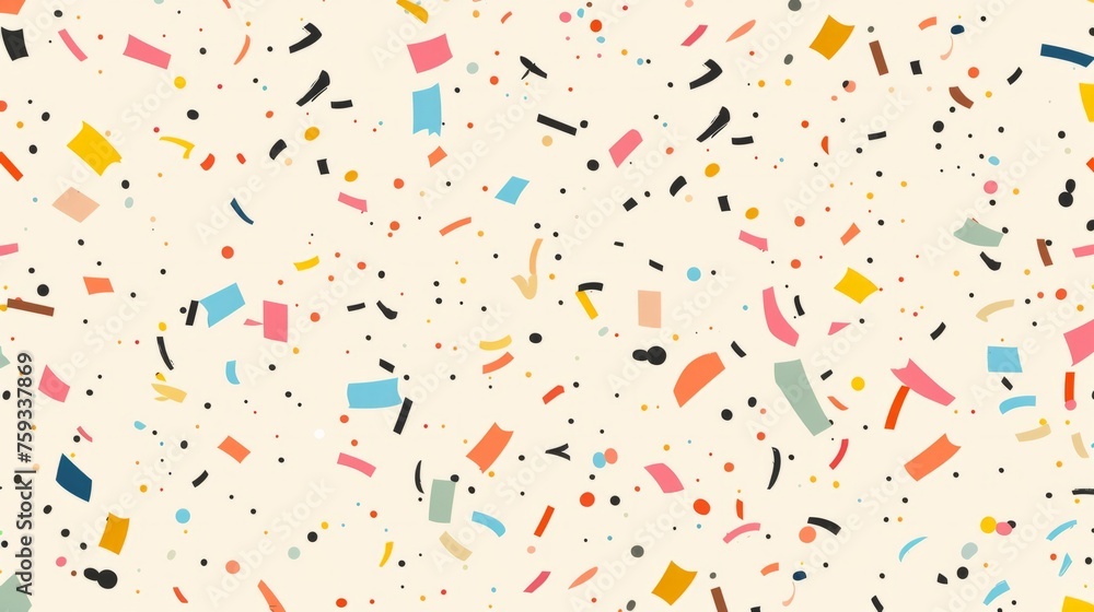 Festive design with falling confetti generative ai Festive design with falling confetti generative ai