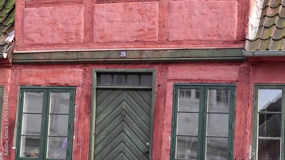Old house in Denmark. Red house. Old house in Denmark. Red house.