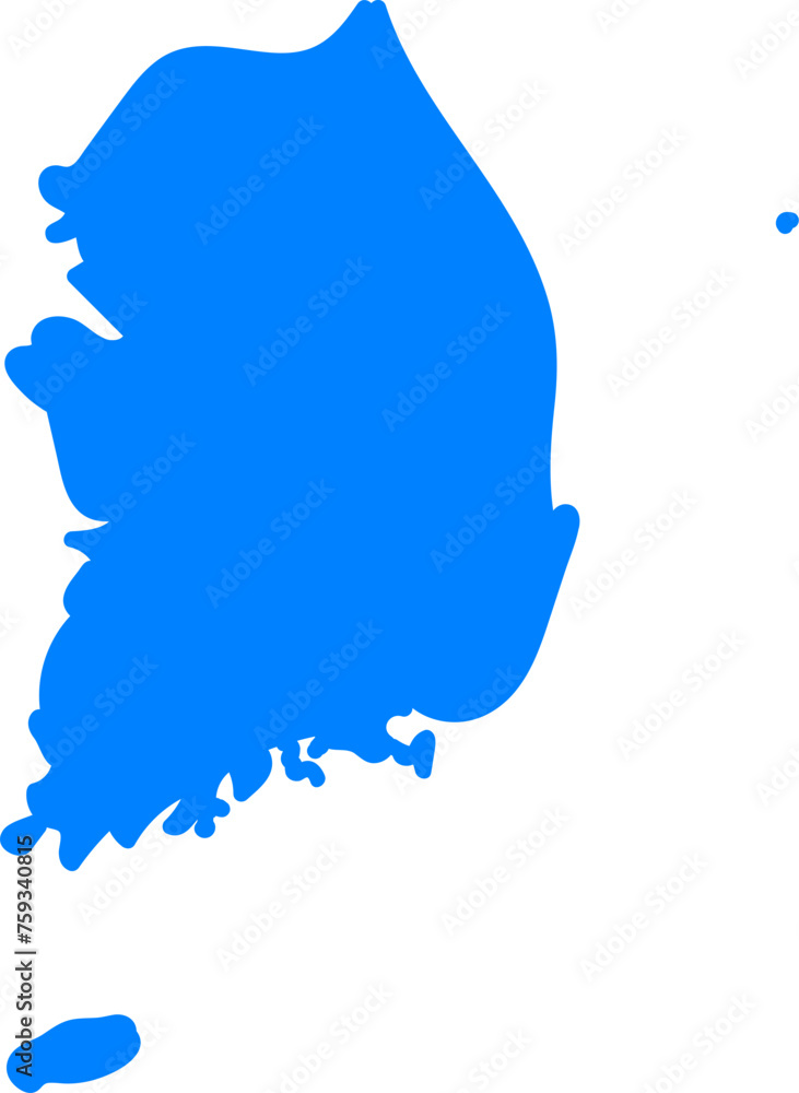 대한민국 한국 남한 지도 일러스트 Stock Vector | Adobe Stock