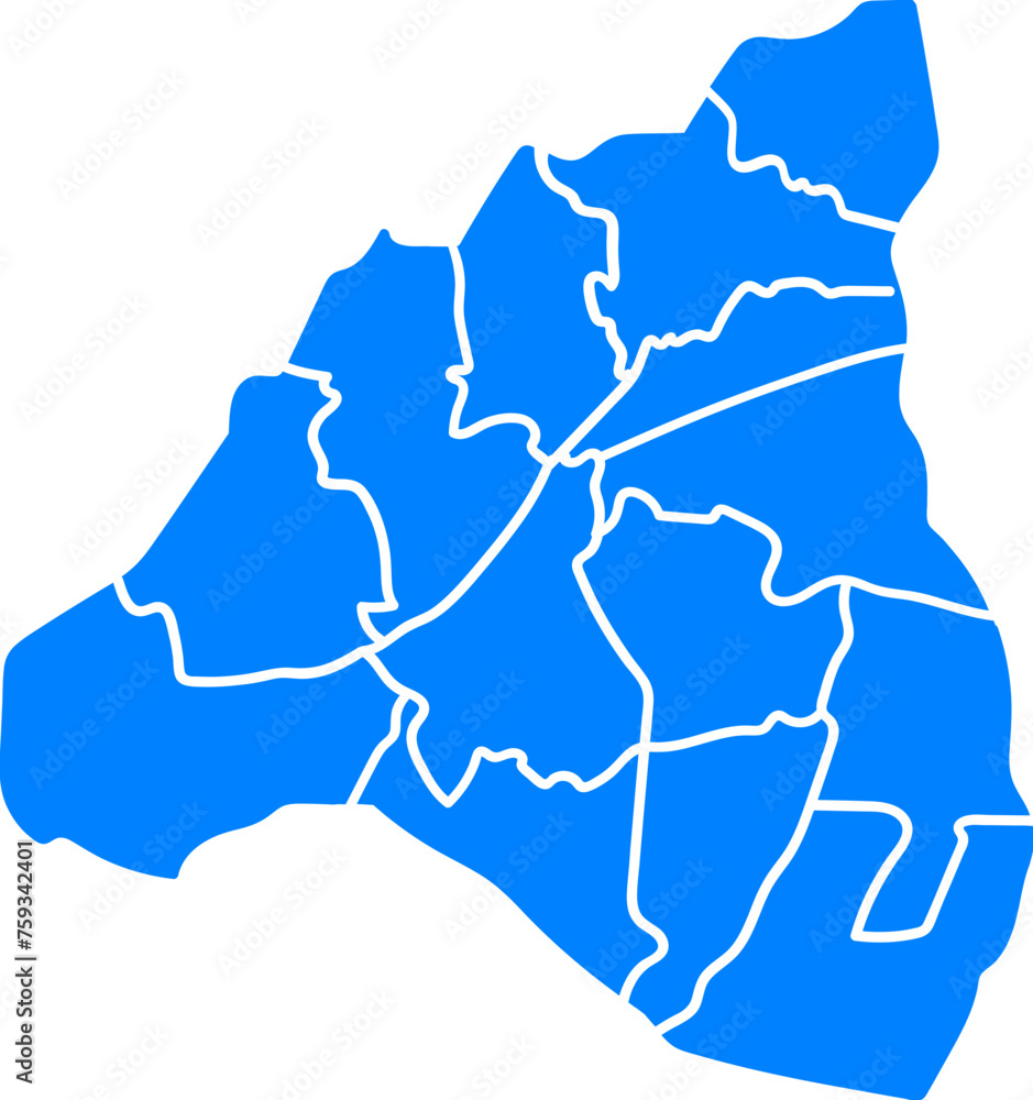 Obraz premium 대한민국 한국 서울시 지도