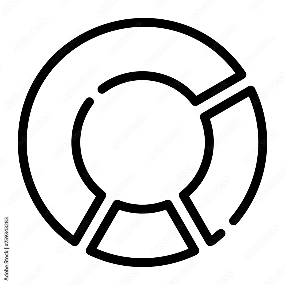 donut chart line icon donut chart line icon