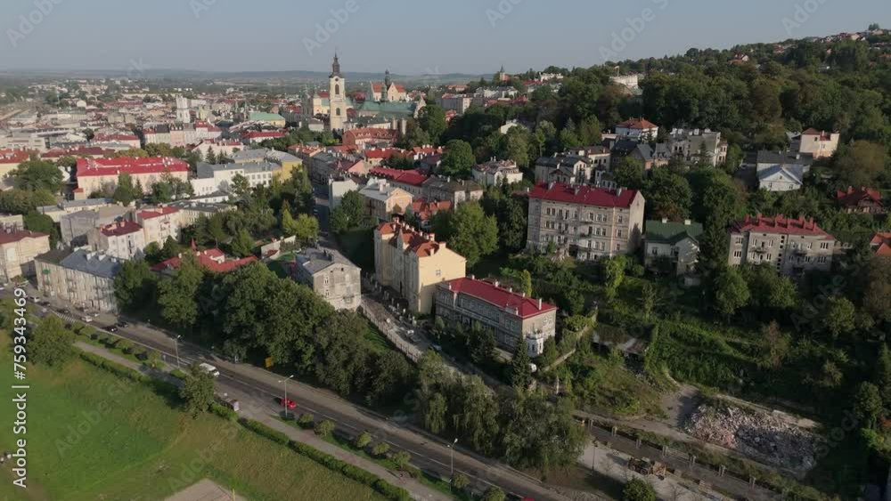 Beautiful Panorama Old Town Przemysl Aerial View Poland Beautiful Panorama Old Town Przemysl Aerial View Poland