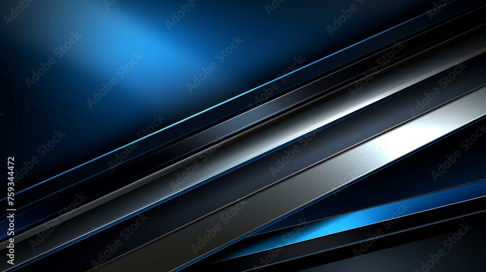 Obraz premium Modern dark blue overlapping dimension line bar design, technological background