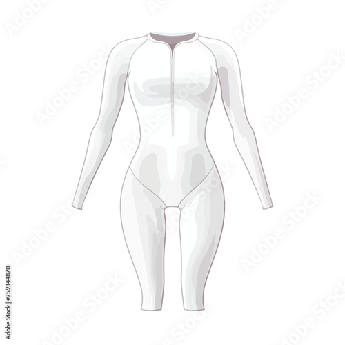 Bodysuit with long sleeves or gymnastic leotard