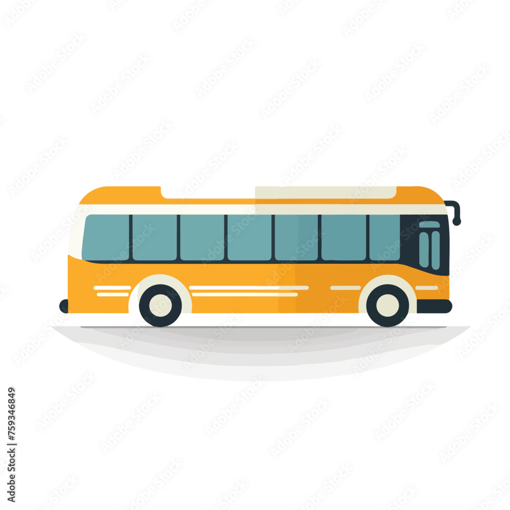 Bus icon flat . flat vector illustration isloated o