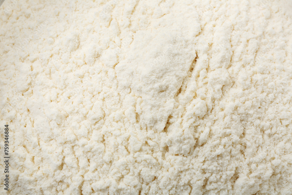 Texture of baking powder as background, top view Texture of baking powder as background, top view