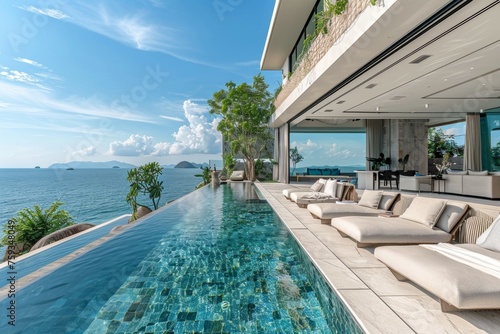 A large pool with a view of the ocean © top images