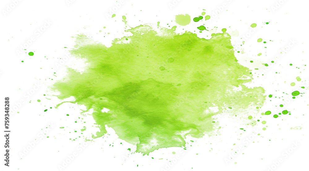 Abstract Green Watercolor Splash