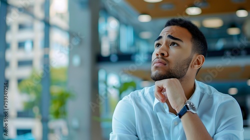 Man in Deep Contemplation: Navigating Business Challenges with Problem-Solving Intelligence photo