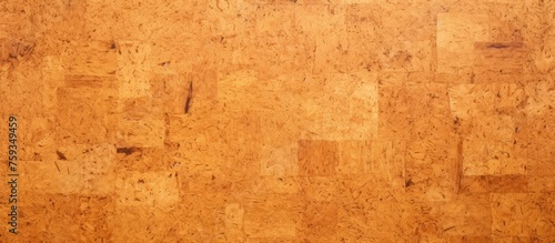 imitation of cork texture on yellow-brown linoleum pattern background