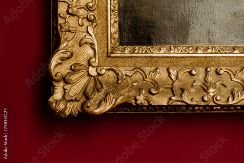 Golden frame at the museum photo