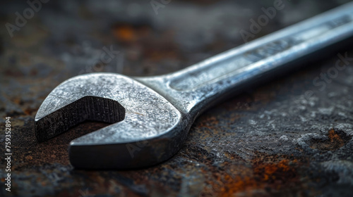 Close Up of Wrench on Table