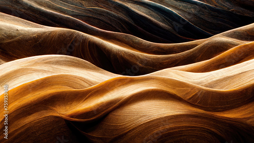 Vibrant brown and beige waves as Background - Artificial Art