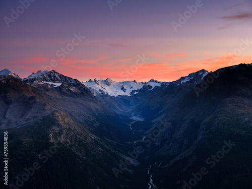 Sunset at Val Roseg photo