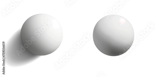 Isolated Ping Pong Ball on Transparent Background