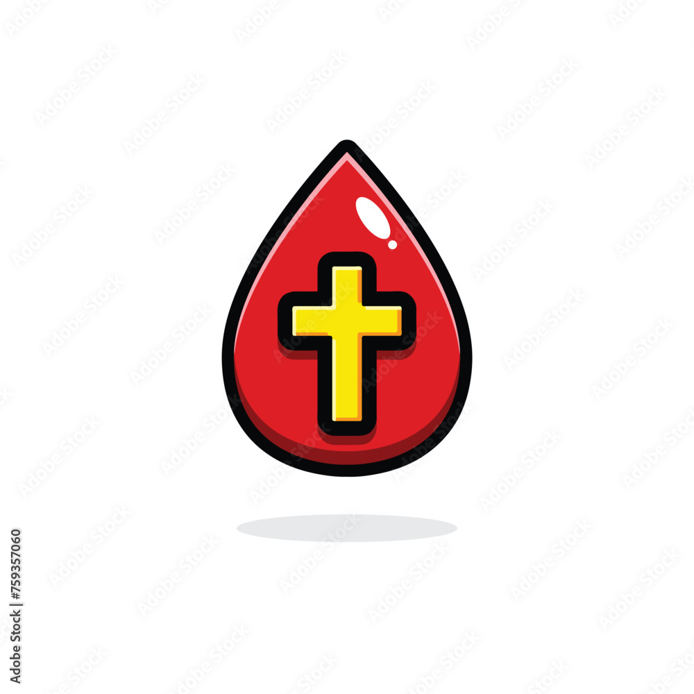 blood of Jesus Christ with a cross symbol blood of Jesus Christ with a cross symbol