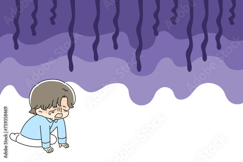 絶望するイメージイラスト素材