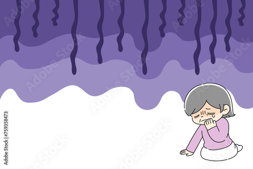 絶望するイメージイラスト素材